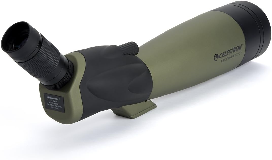 22 to 66x100mm Angled Spotting Scope with Zoom Eyepiece L407004