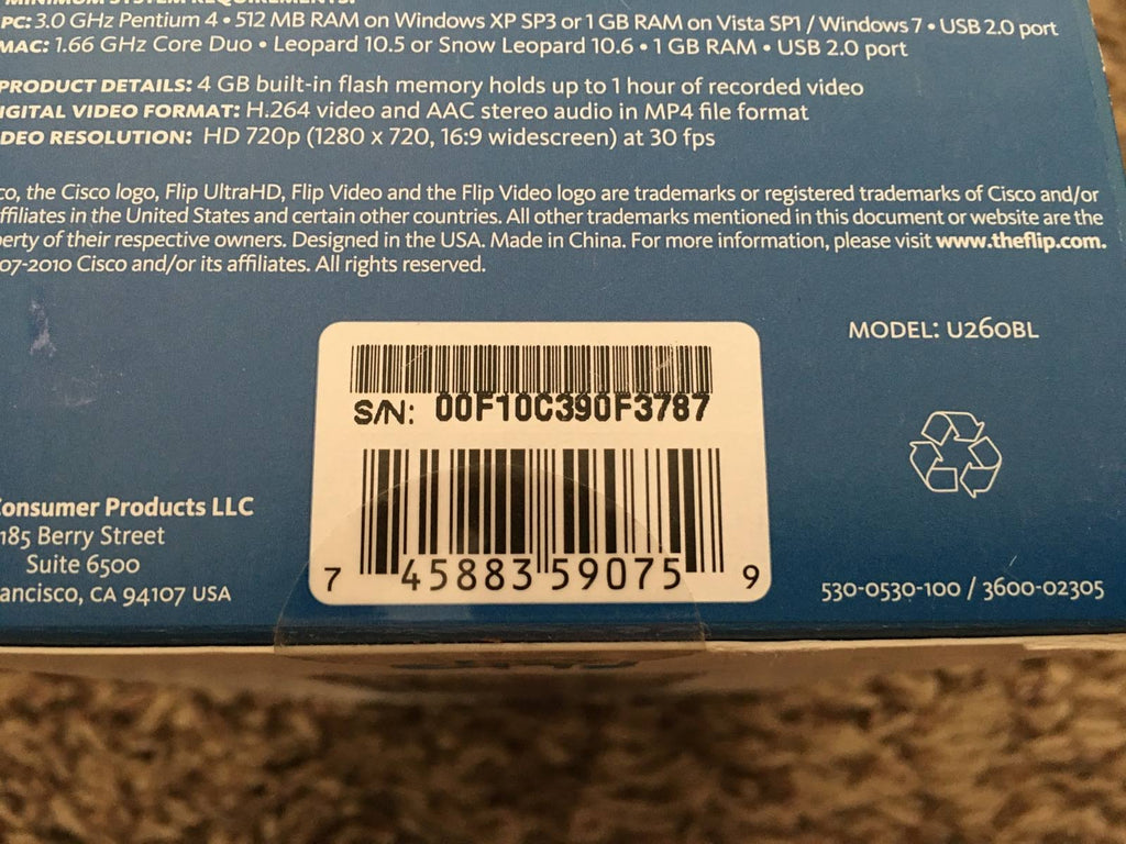Blue 4GB UltraHD Video Camera X939