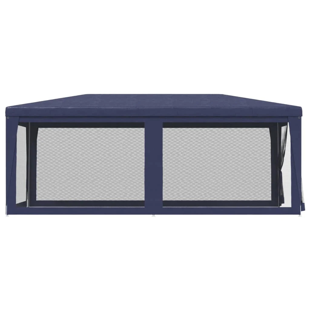 Party Tent with 6 Mesh Sidewalls Blue 9.8'x19.7' HDPE Y451