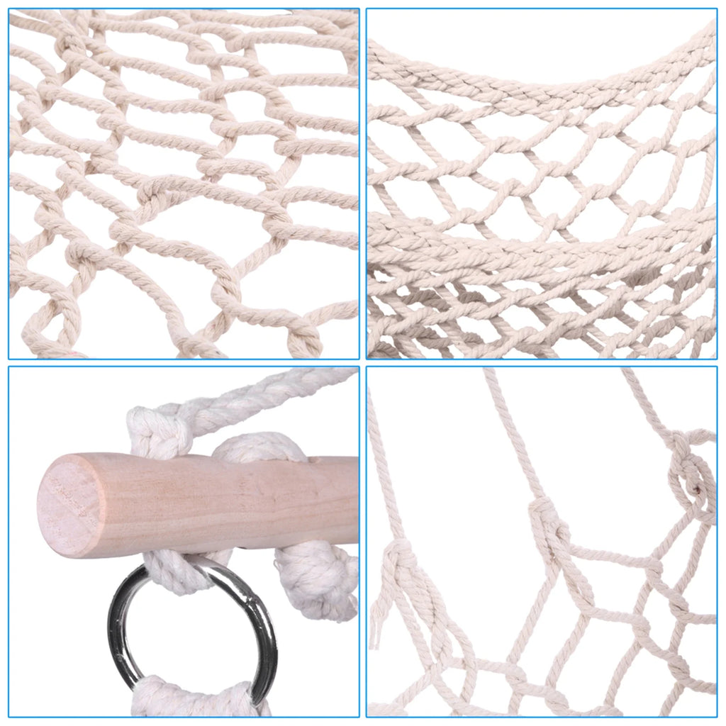 Beige Hanging Rope Air/Sky Chair Swing U312434