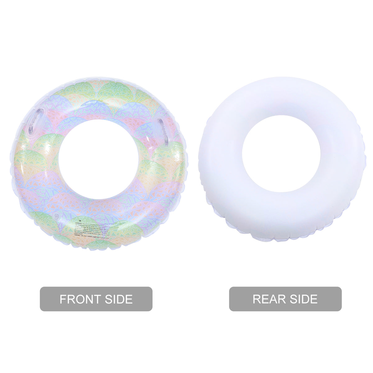 Rainbow Inflatable Swimming Ring Toys Q58544