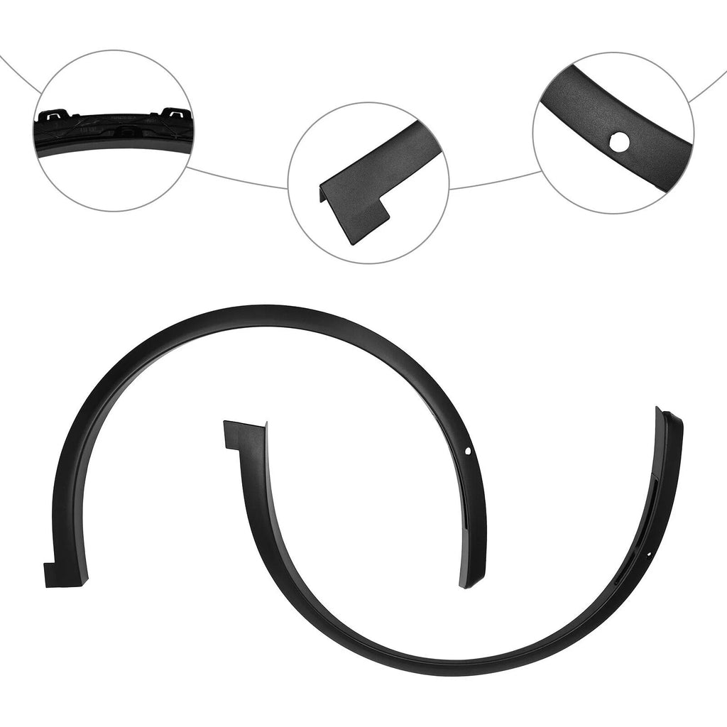 Black Fender Wheel Flare Molding S4934