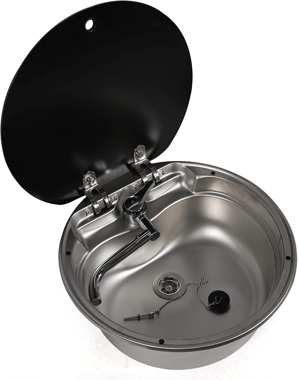 Stainless Steel Single Bowl Basin Sink with Cold Hot Faucet K830947