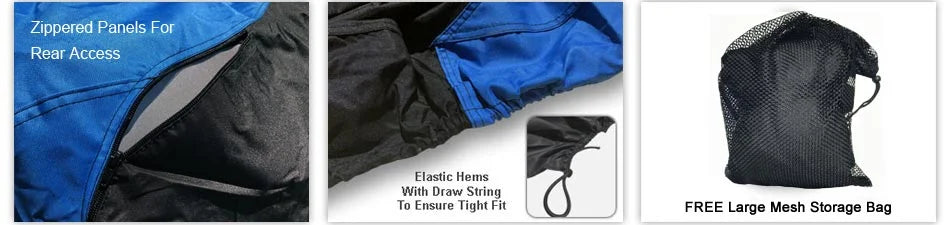 Blue Black All Weather Trailerable Jet Ski Cover with Trailer Straps and Storage Bag U4151