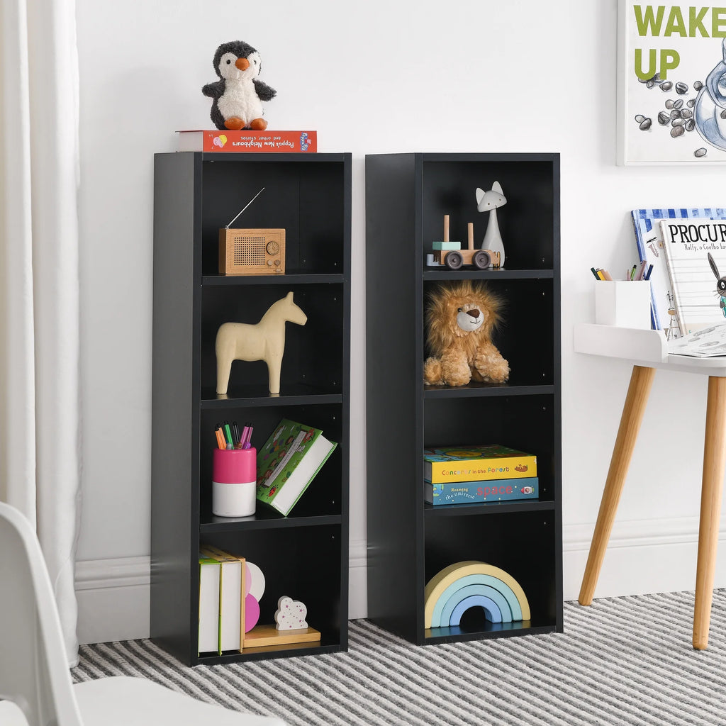 8-Tier Tall Narrow Bookcase with Adjustable Shelves M6941