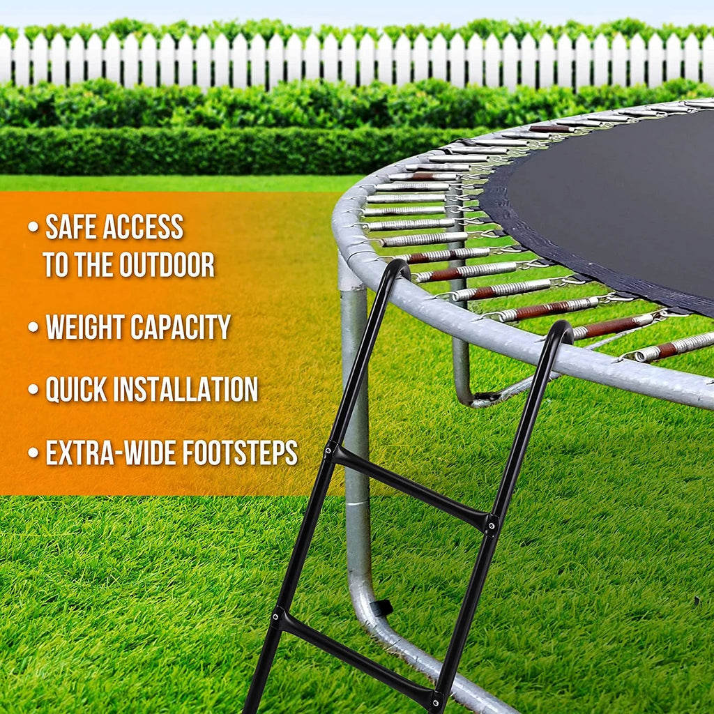 2 Step Galvanized Steel Trampoline Climbing Ladder A2763