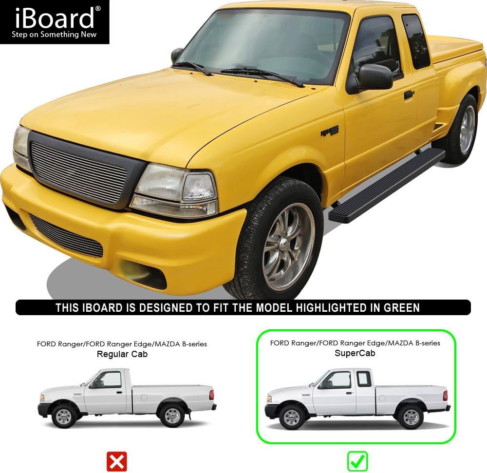Black 4 Running Board Side Step L16566