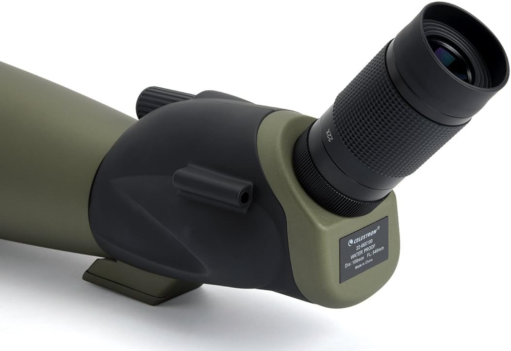 22 to 66x100mm Angled Spotting Scope with Zoom Eyepiece L407004