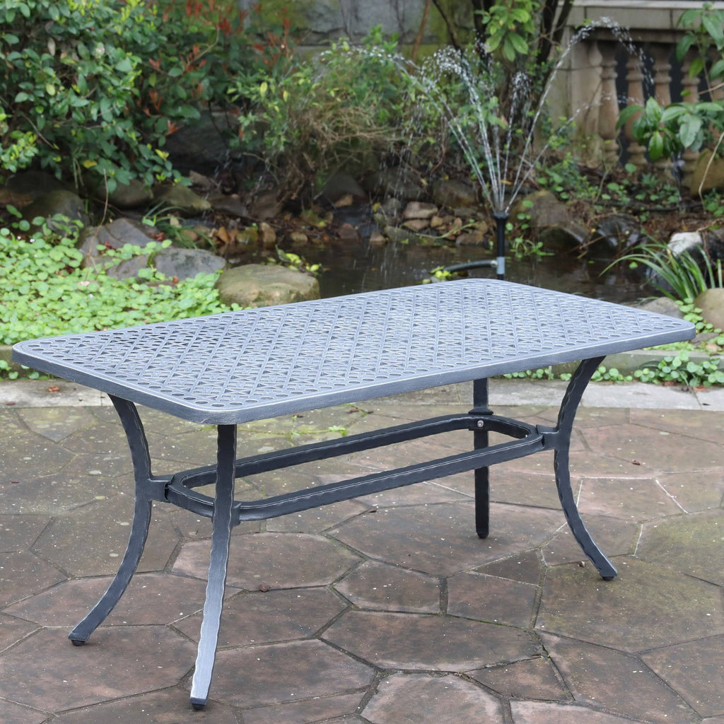 Gray Cast Aluminum Coffee Table H923414
