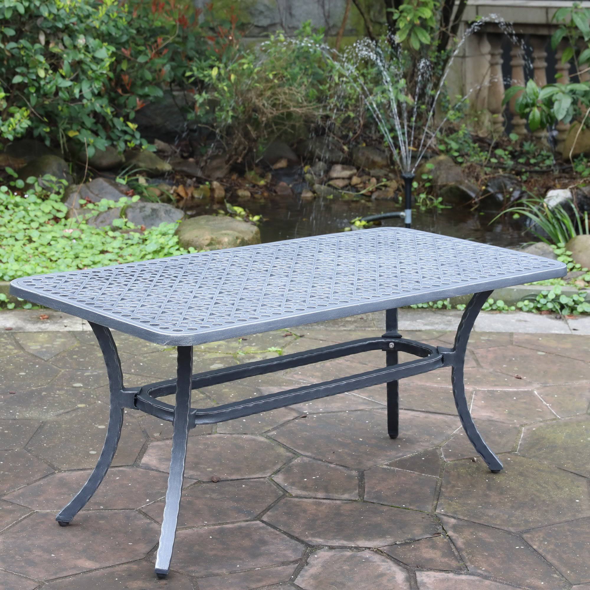 Gray Cast Aluminum Coffee Table H923414