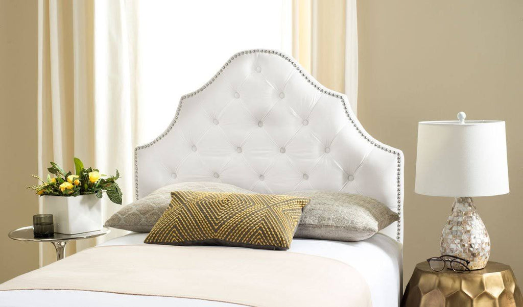 White King Tufted Velvet Headboard D30545