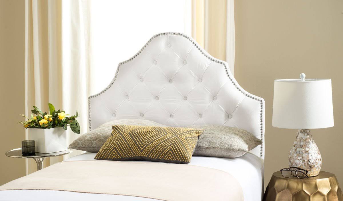 White King Tufted Velvet Headboard D30545