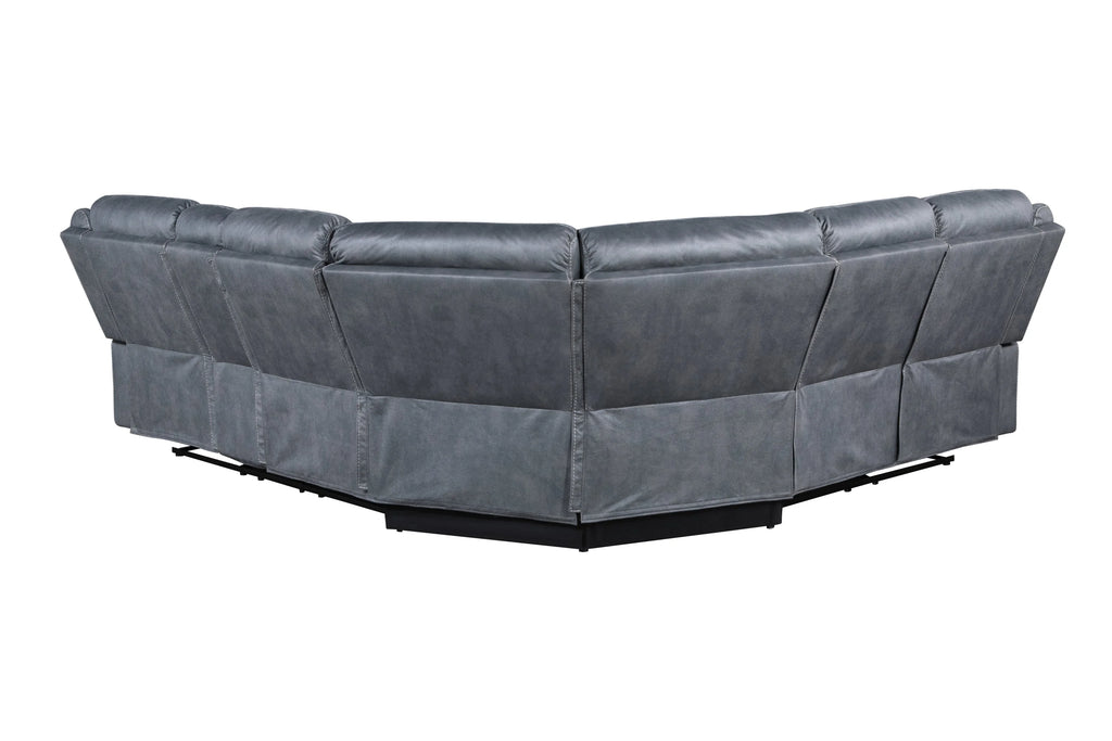 Gray Velvet Sectional Sofa P7101