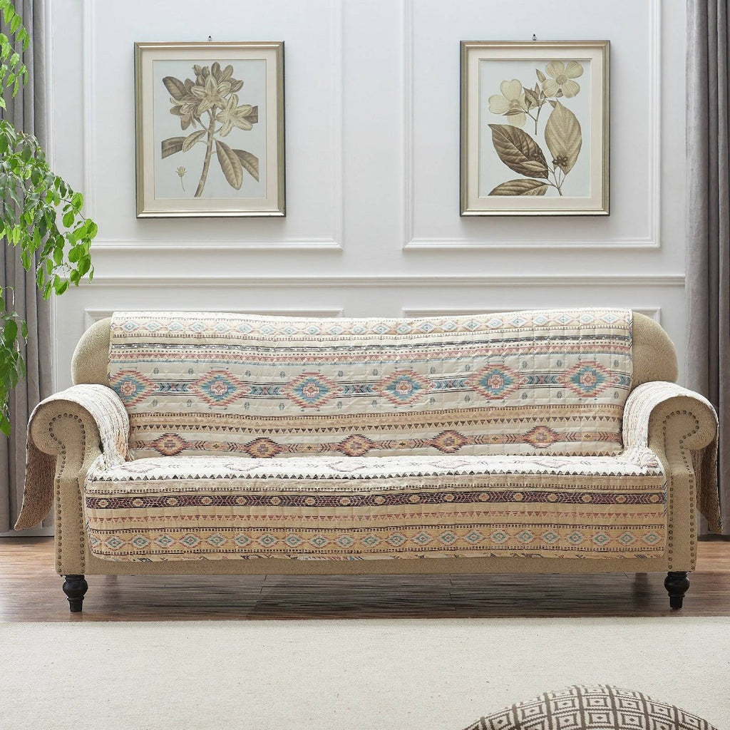 Tan Reversible Sofa Protector G807486
