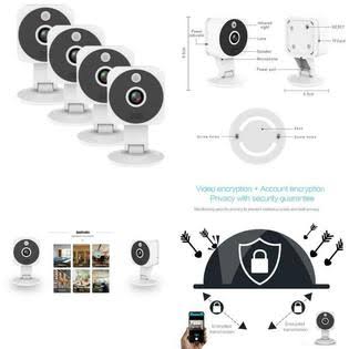 1080p Full HD Wireless Indoor IP Security Camera (4-Pack) L3163