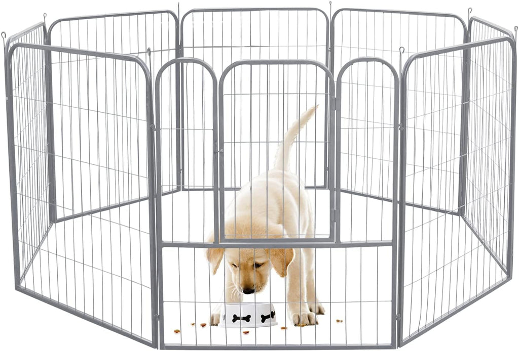 Dog Playpen Outdoor, 4/8/16 Panels, 24/40 Height, with Doors R57136
