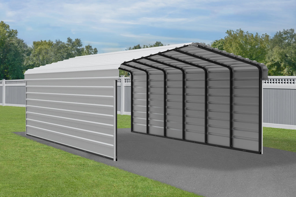 Galvanized Steel Carport Kit, 12' x 29' x 7' B537