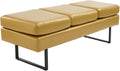 Upholstered 3 Seats Faux Leather Bench C782