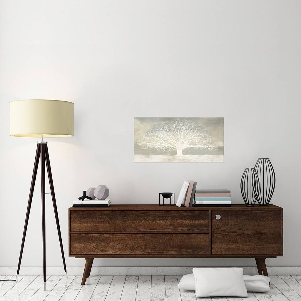 White Tree Stretched Canvas Artwork 18x22H x 36x22W Y542