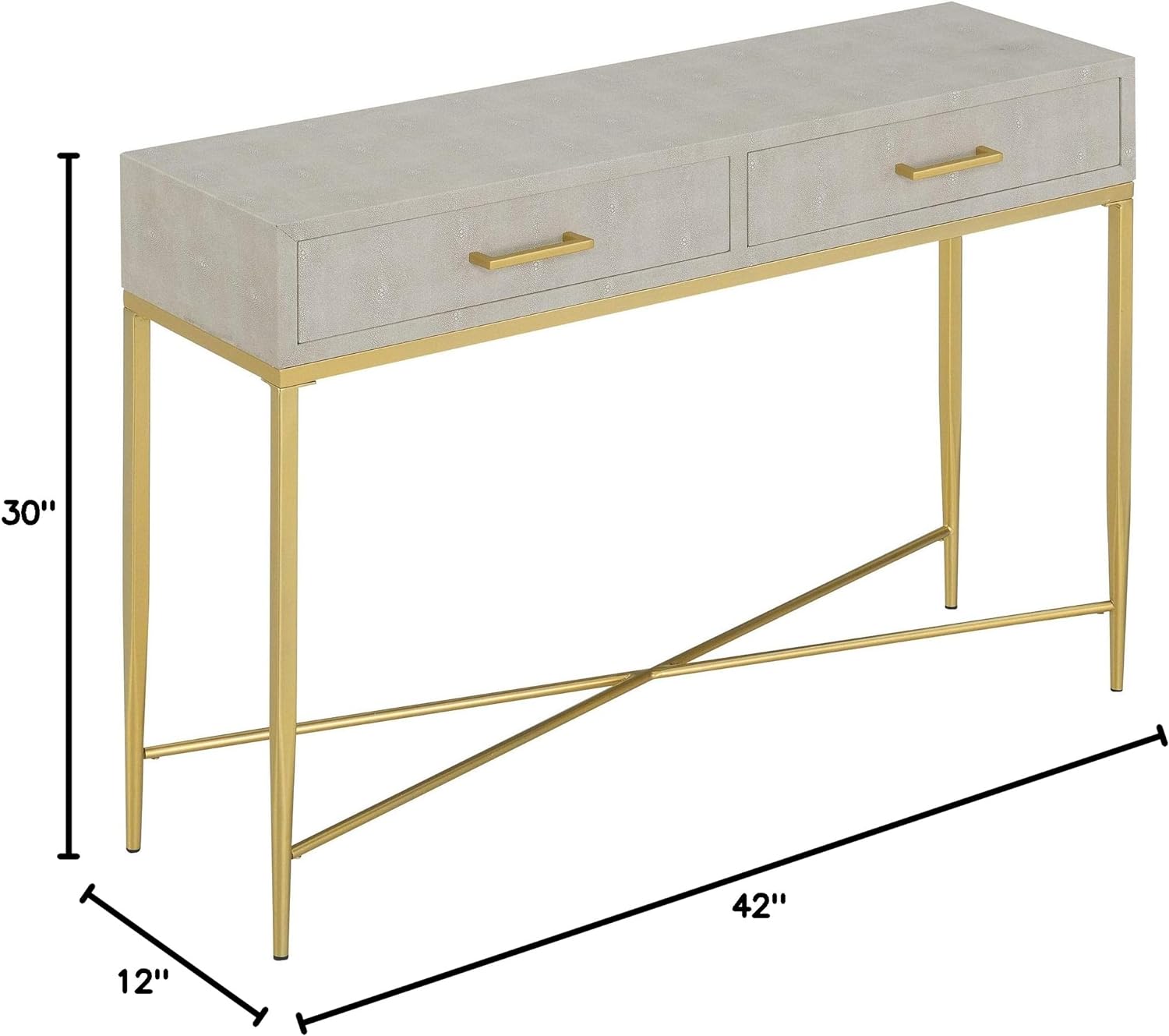 Beige/Gold Console Table B96912