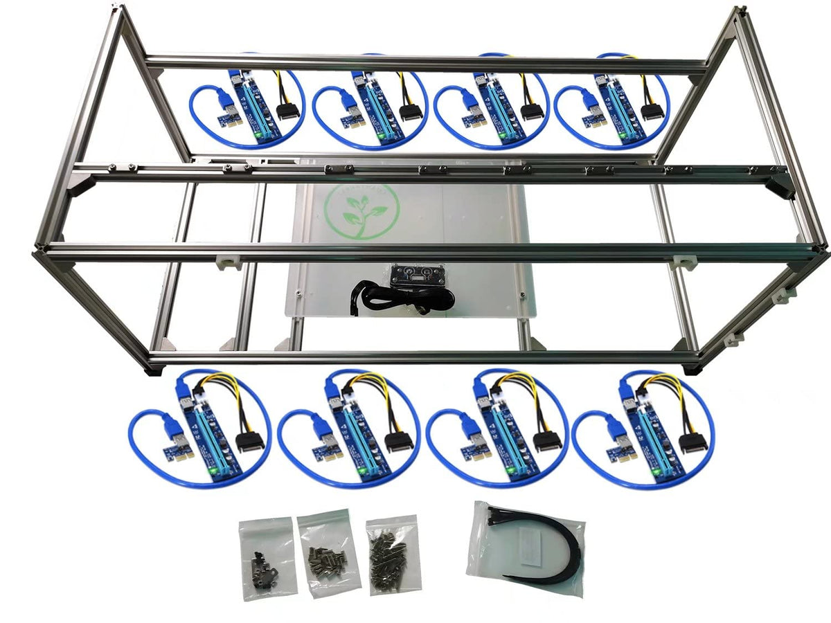 8 PCIe Mining Rig Frame Open Case K2126