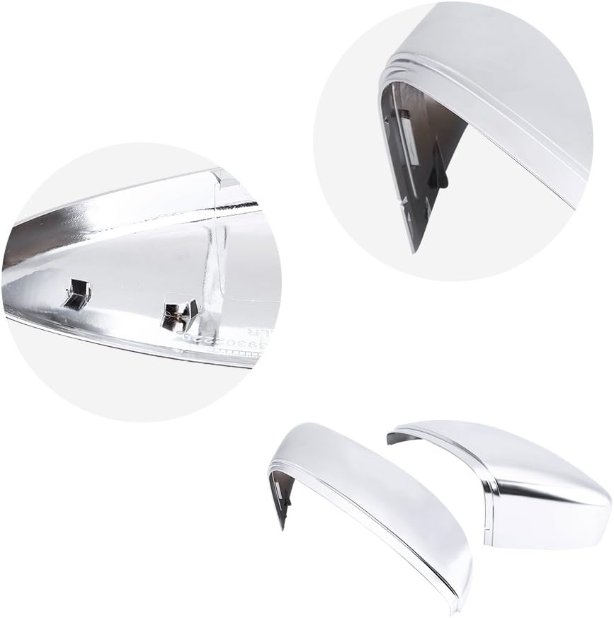 Matte Chrome Rearview Mirror Cover Trim Pair B442959