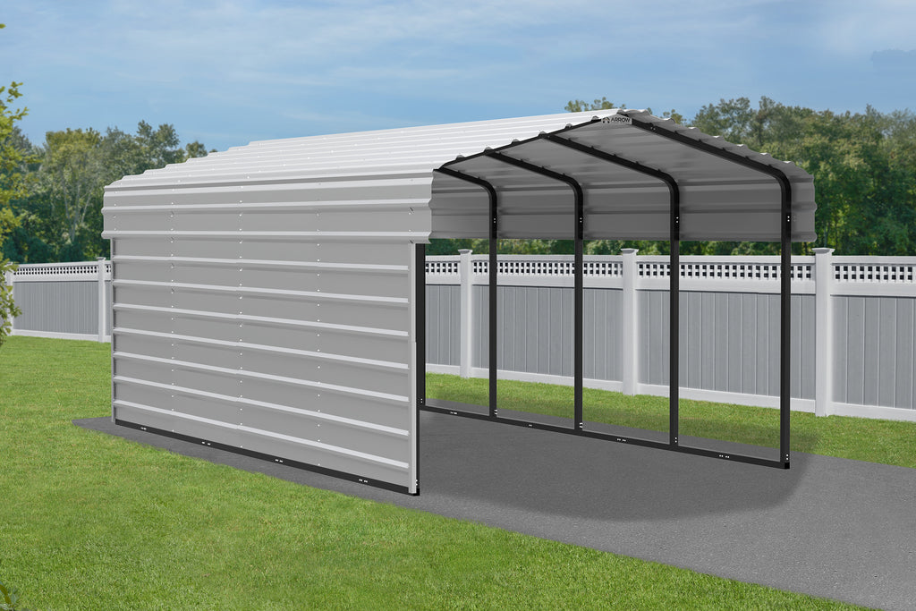 Galvanized Steel Carport Kit, 10' x 20' x 7' F911588