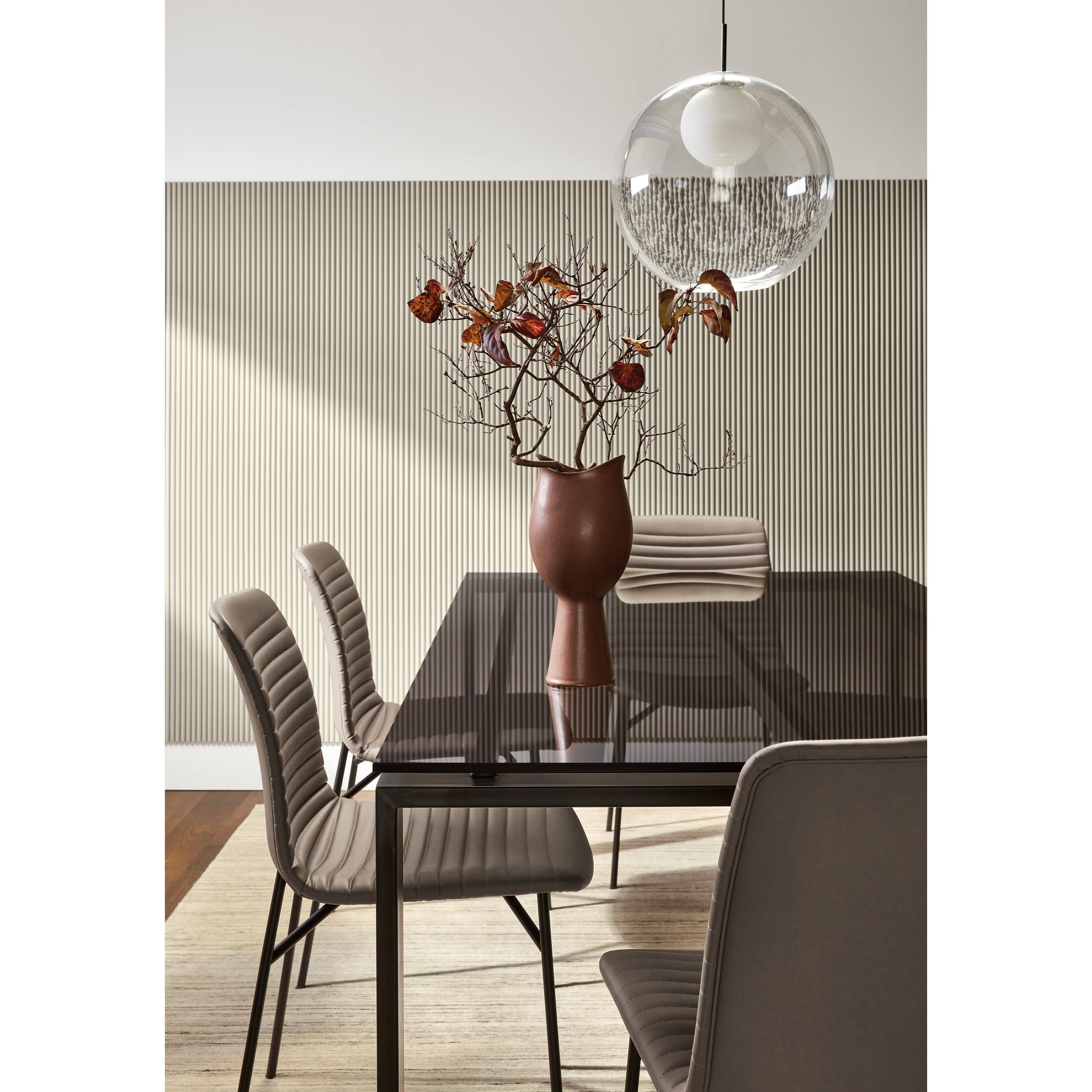 Satin Etched Tempered Glass Top Square Table F100