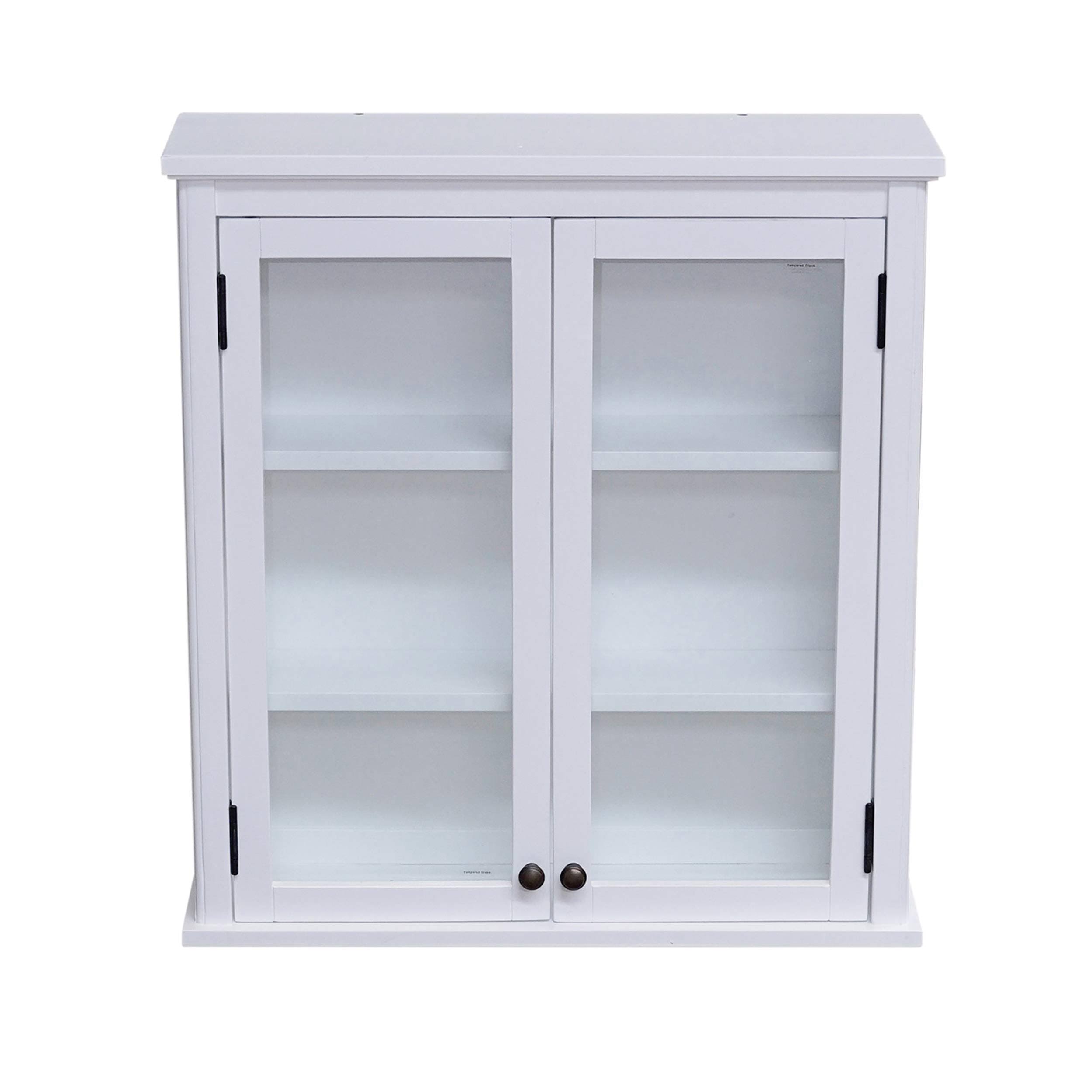 Wall Mounted Bath Storage Cabinet with Glass Cabinet Doors G2685