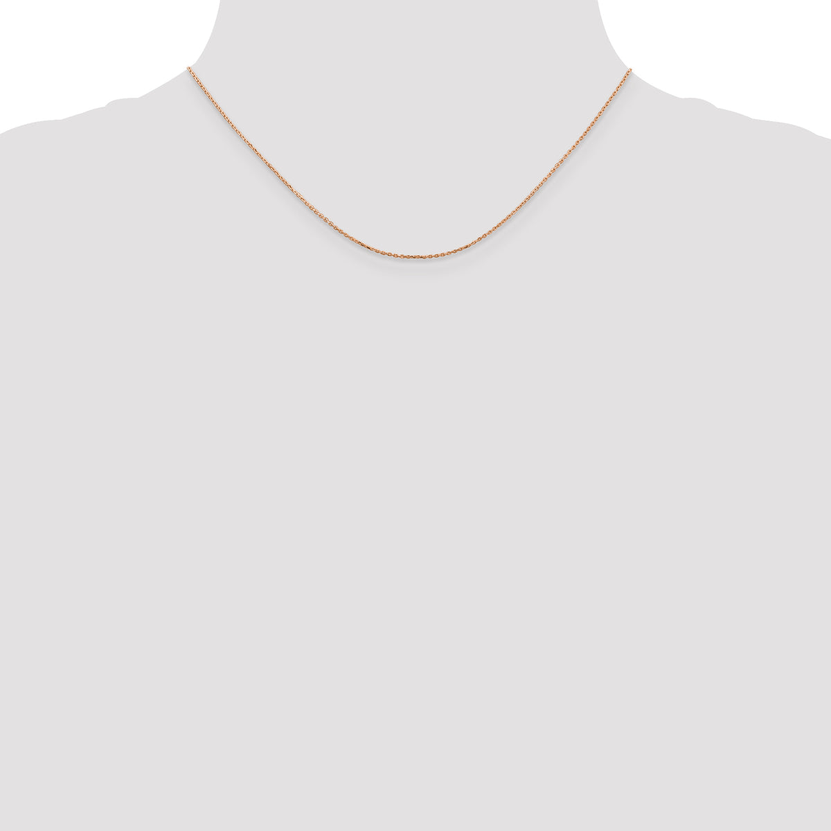14 Karat Rose Gold Diamond-cut Cable Chain Necklace P224