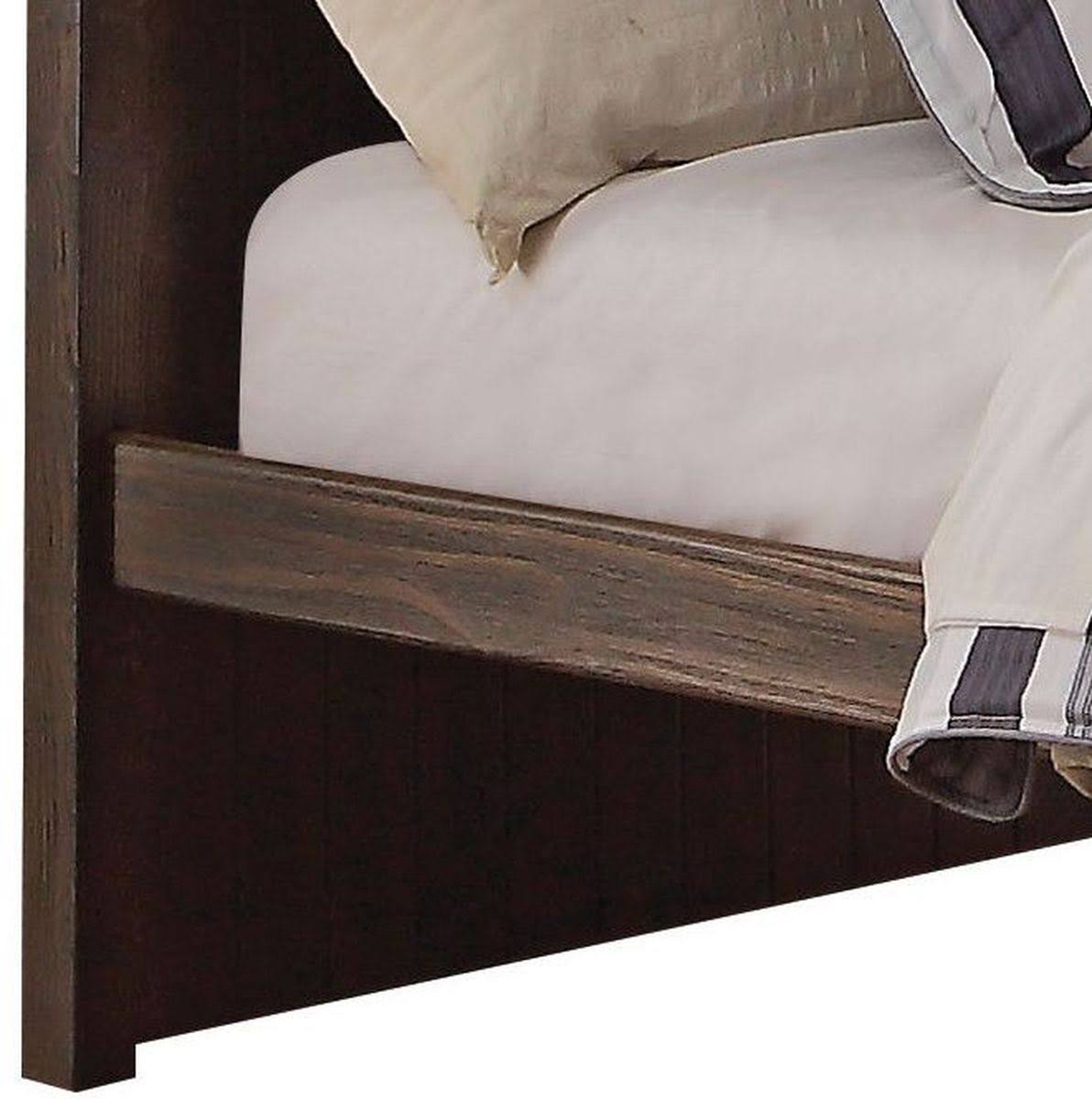 Antique Charcoal Brown Twin/Full Bunk Bed Z20384