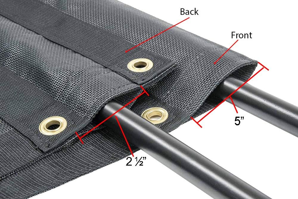 7' x 14' Vinyl Coated Mesh Tarps with 5 Inch 18oz Double Pocket Pack of 2 L27535