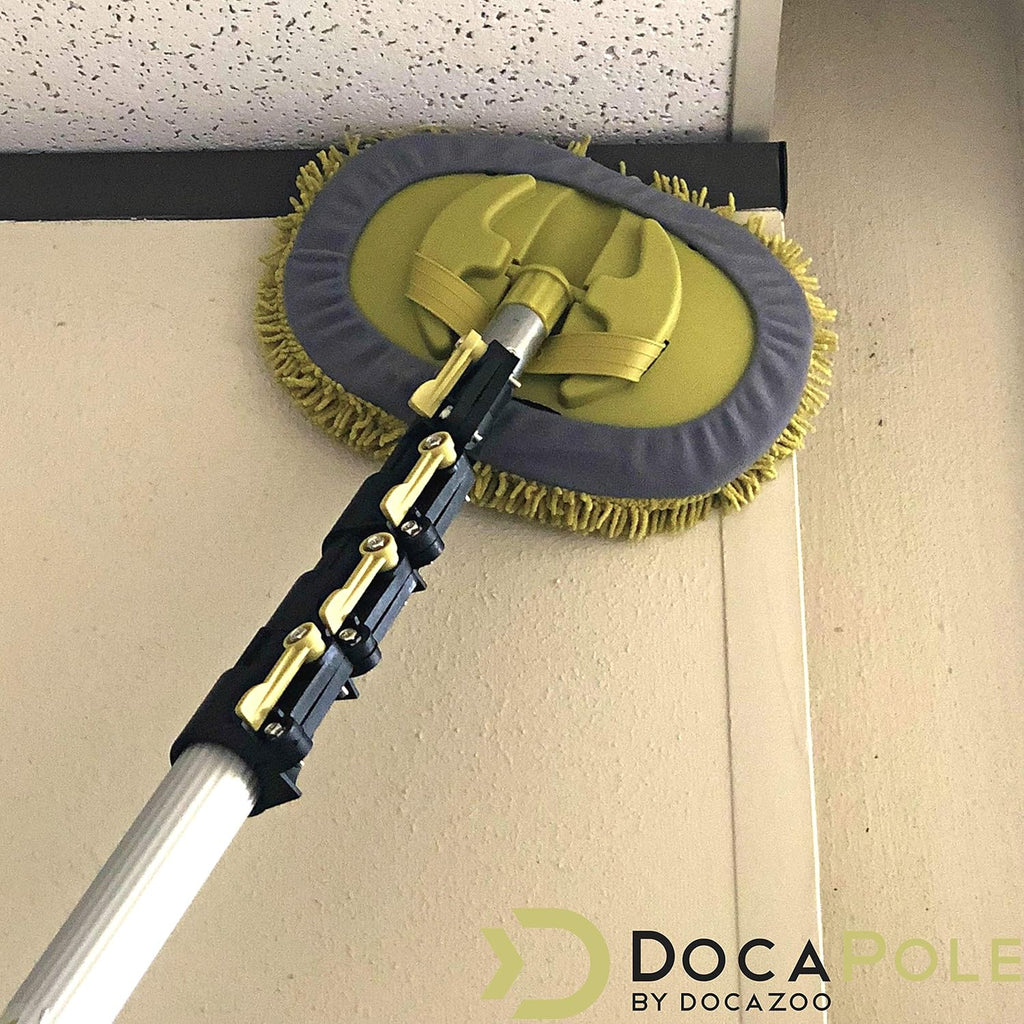 Wall Duster with Telescoping Pole and Chenille Microfiber Cleaning Head I5112