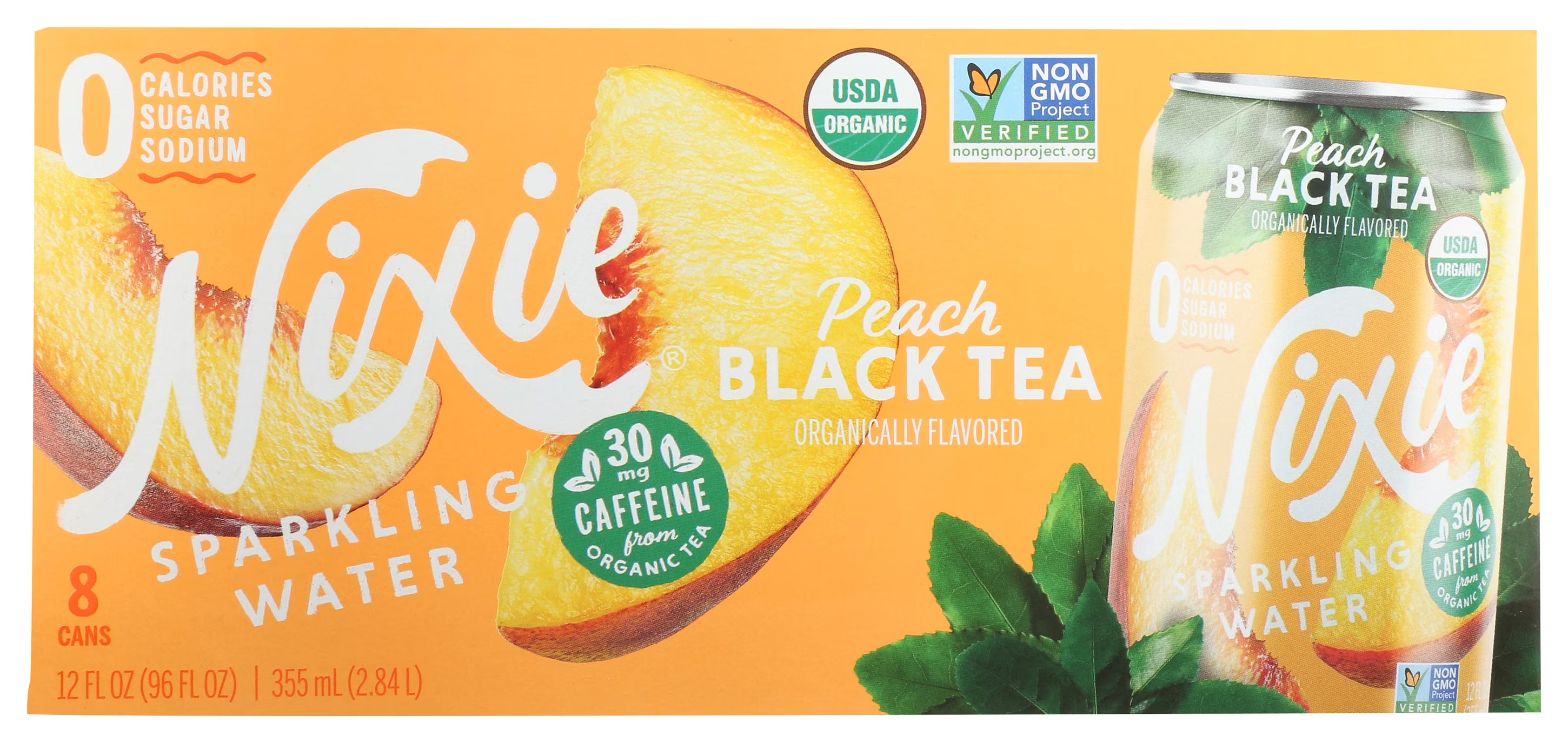 Peach Black Tea Sparkling Water, 12 Fl Oz G332