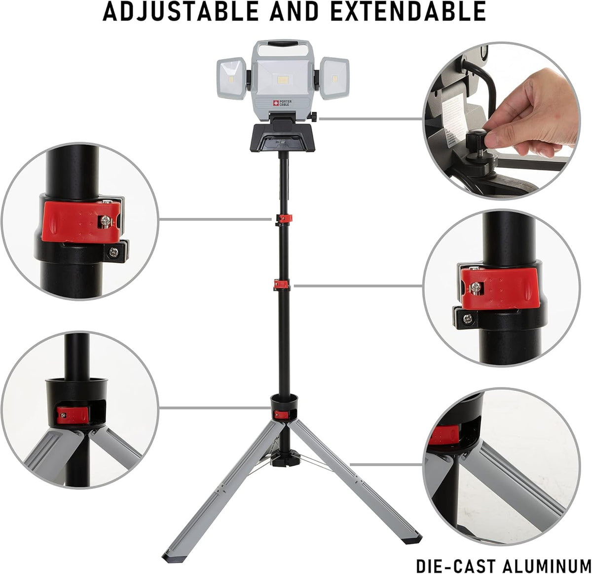 Telescoping Tripod Stand, 5.9Ft Max Height E47748