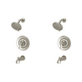 Single-Handle 3-Spray Tub and Shower Faucet Set of 2 in Brushed Nickel Y7213