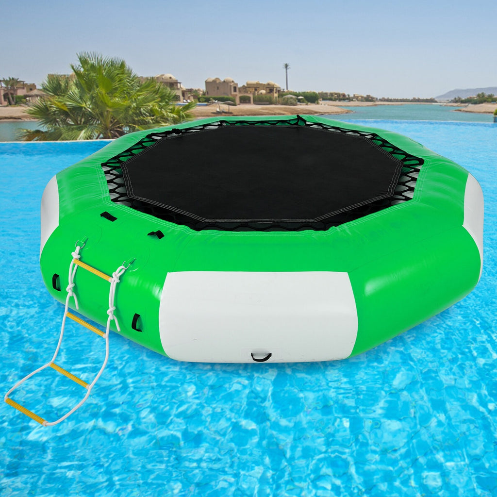 Inflatable Water Trampoline with Ladder 13ft Y85394