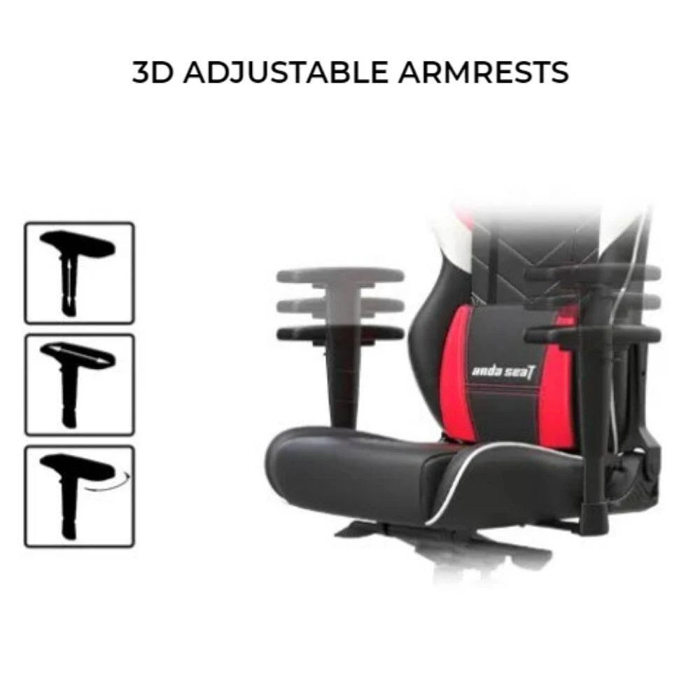 Black White Red Gaming Chair L5215