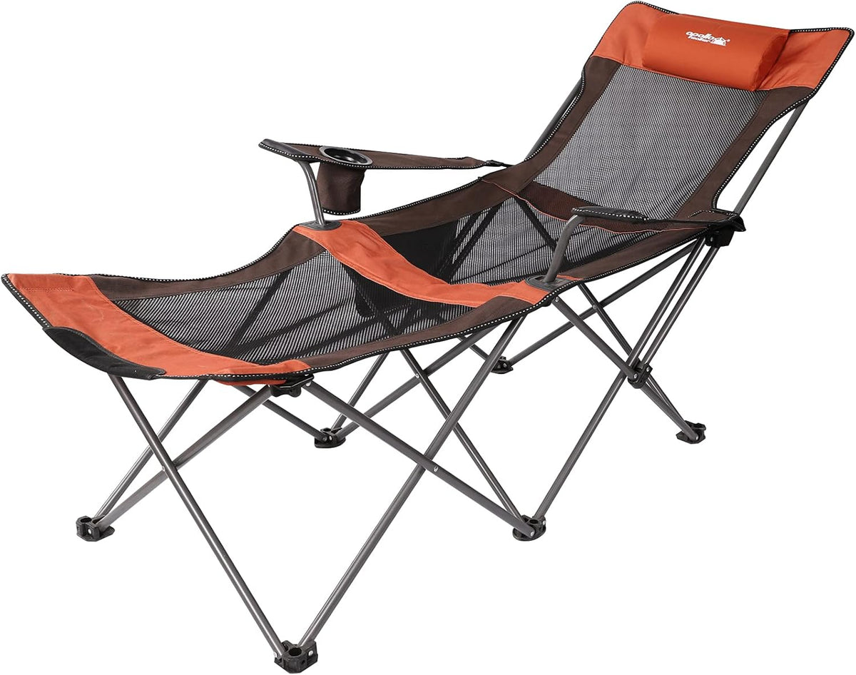 Mesh Folding Reclining Camping Chair with Carry Bag D911397