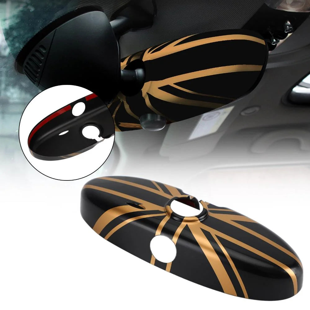 Black/Gold Rear View Mirror Cover E997986
