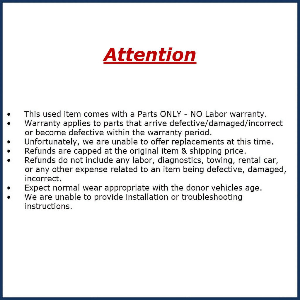 Rear Roof Manual Climate Temperature Control P41097