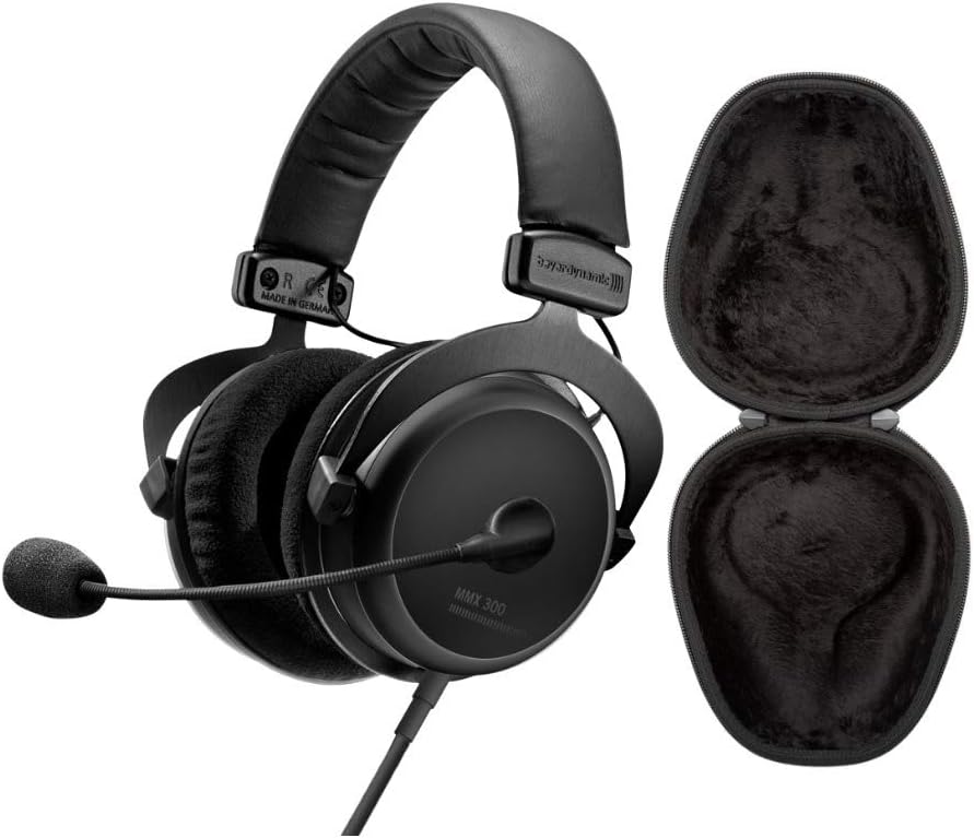 MMX 300 2nd Generation Gaming Headset with Detachable Cable and Hard Shell Headphone Case Bundle O237