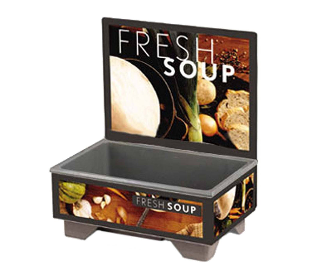 Cayenne Full-Size Soup Merchandiser with Menu Board X47081