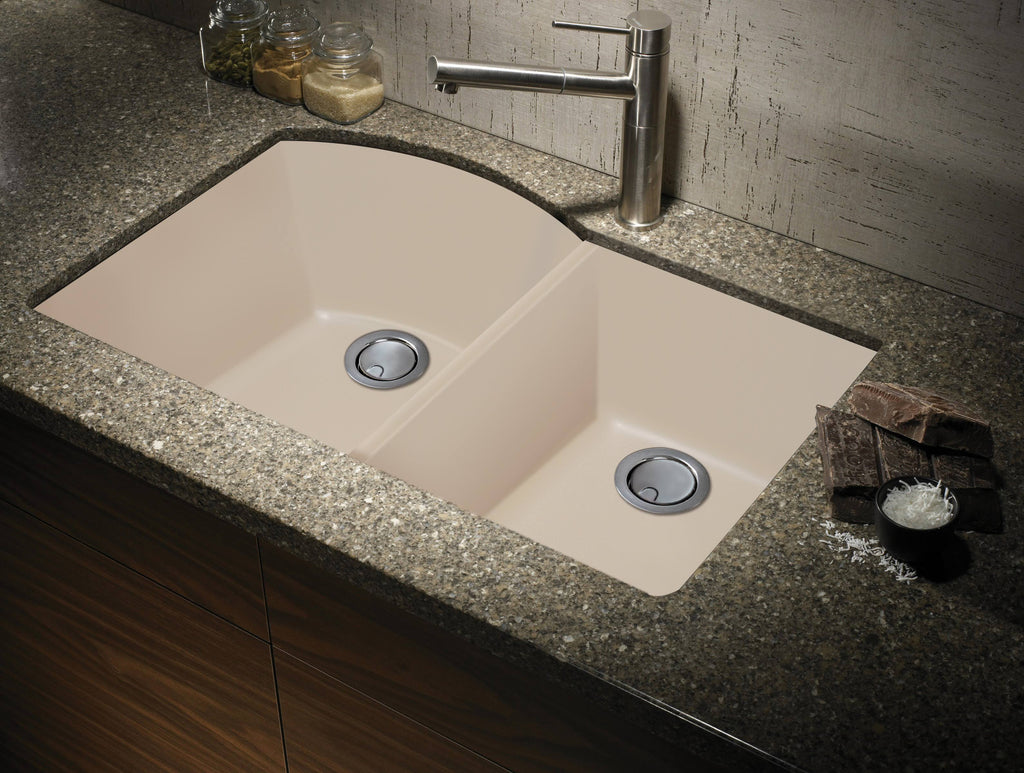 Granite 31-in Undermount Kitchen Sink in Cafe Latte M81849