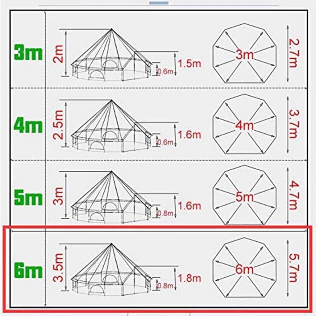 19.69ft Camping Bell Tent with Front Awning I4401
