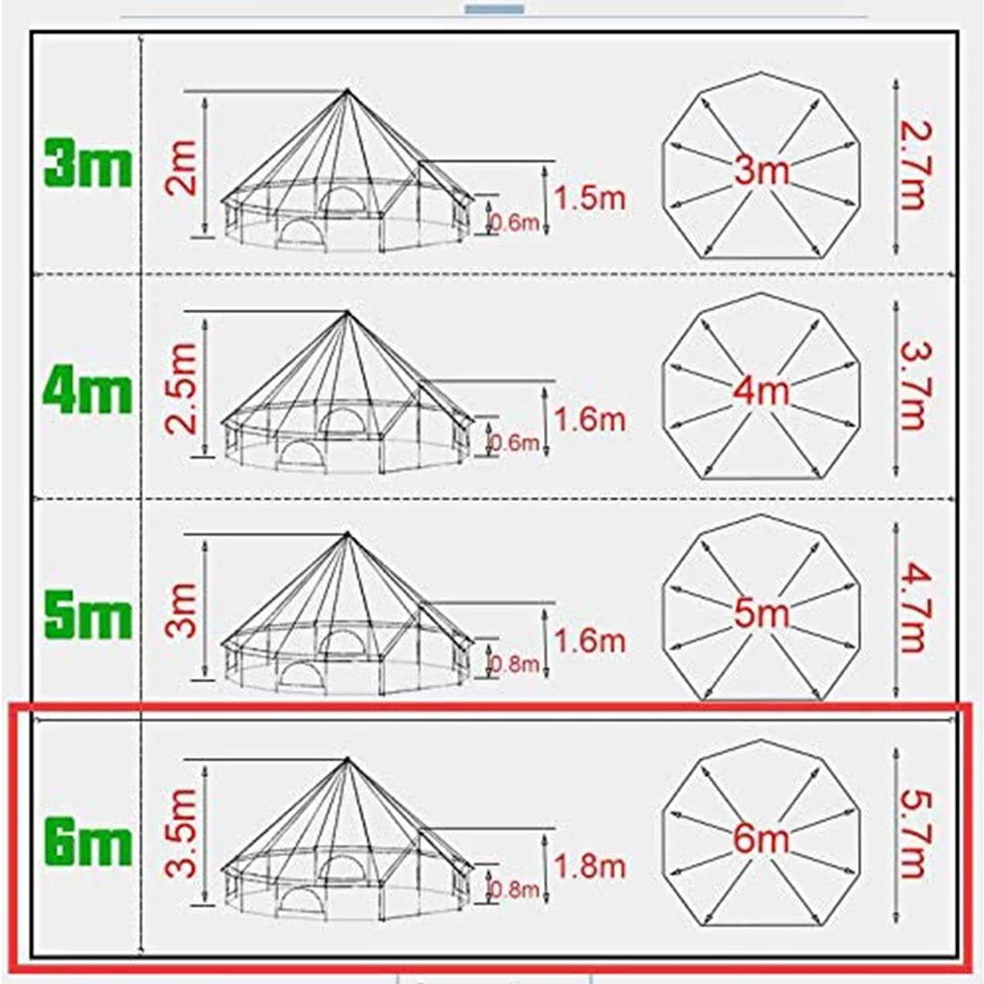 19.69ft Camping Bell Tent with Front Awning I4401