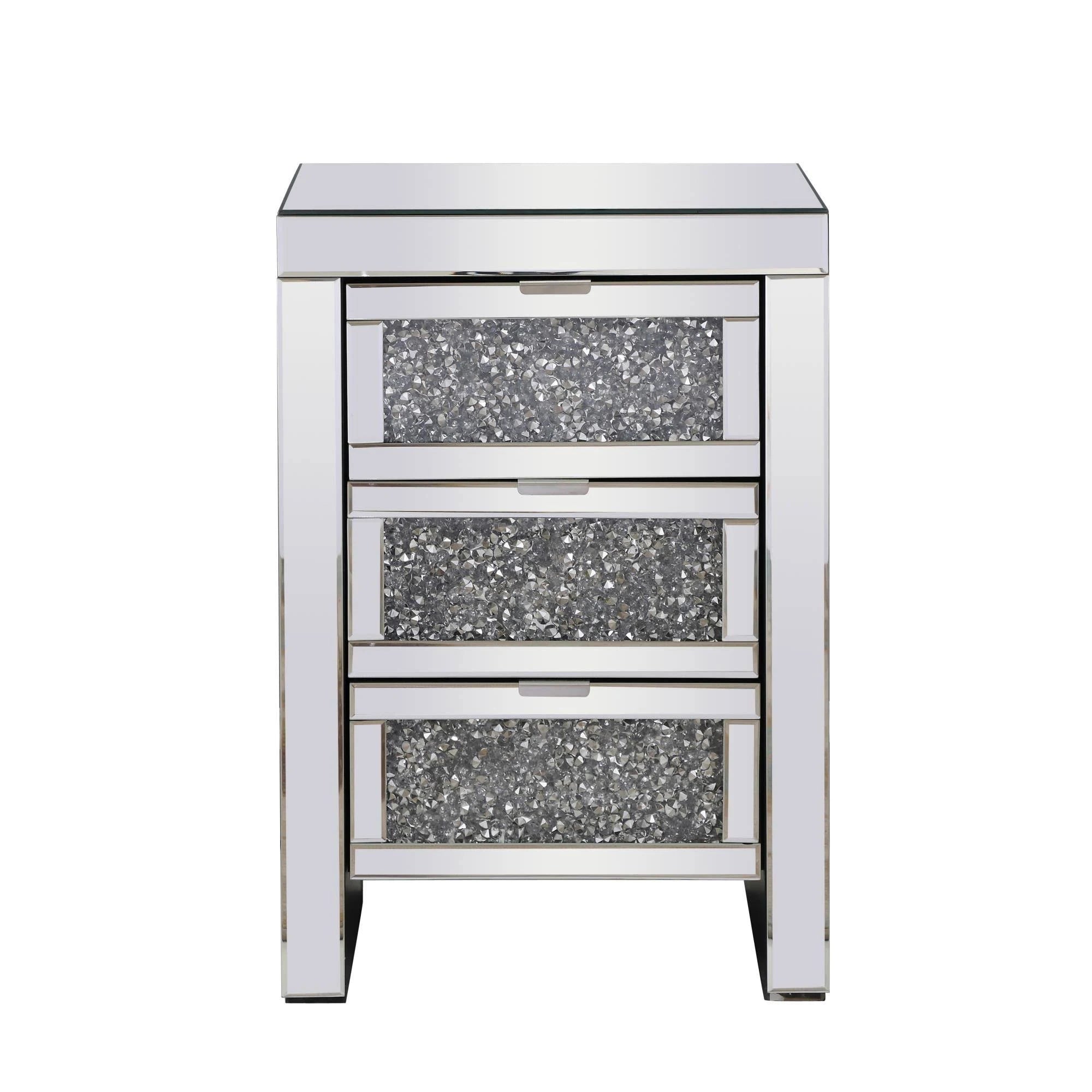 Silver Cut Crystal Bedside Table T18823