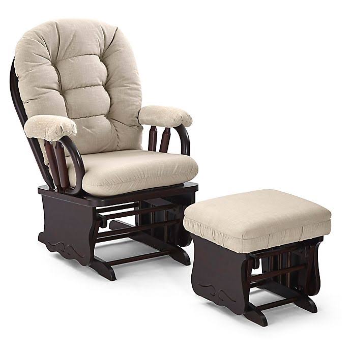 Linen Glider and Ottoman U8558