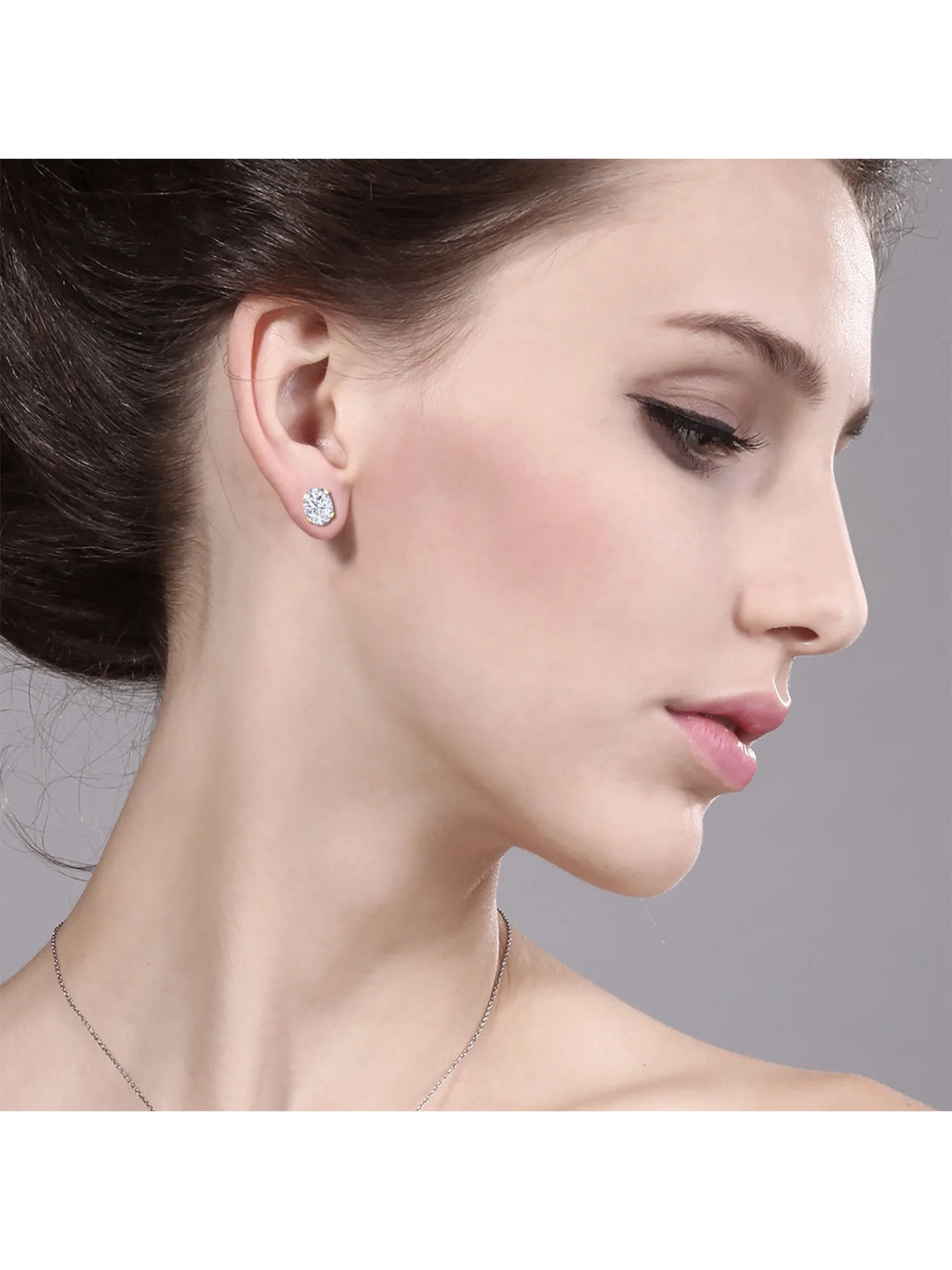 Oval GH Created Moissanite Stud Earrings G286