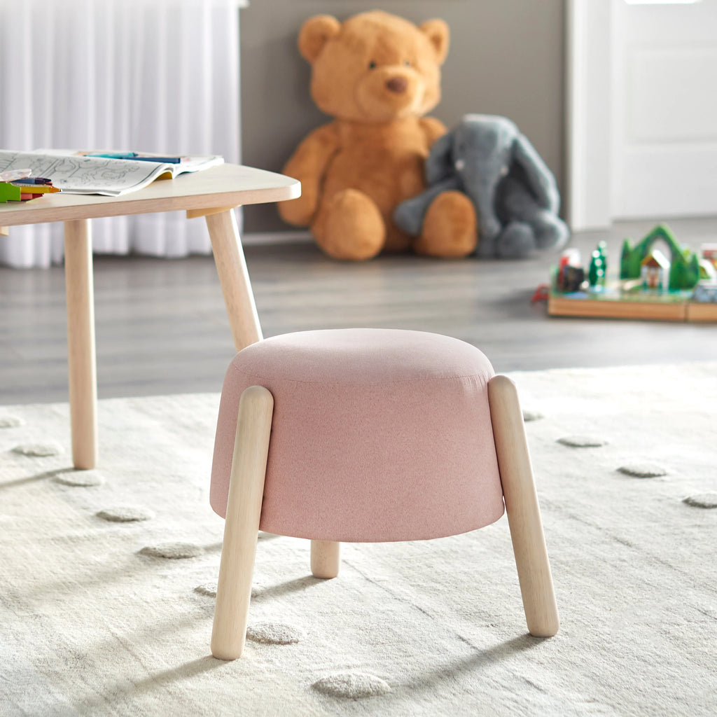 Kids Stool Blue/Natural B3250